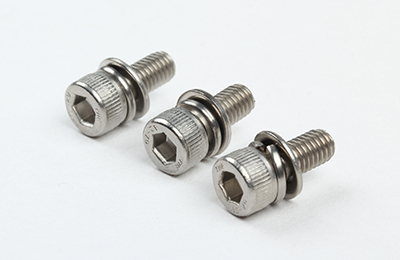 不銹鋼 內(nèi)六角圓柱頭（滾花）帶平、彈墊組合螺釘 DIN912三組合