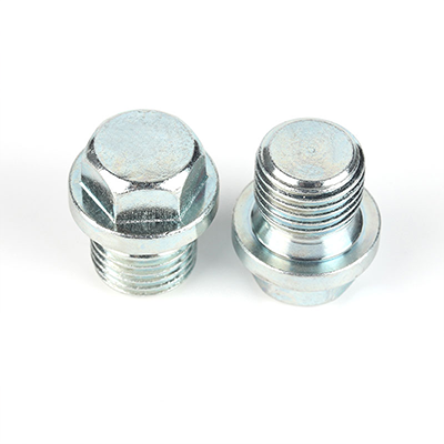 碳鋼藍(lán)白鋅外六角帶介螺塞DIN910